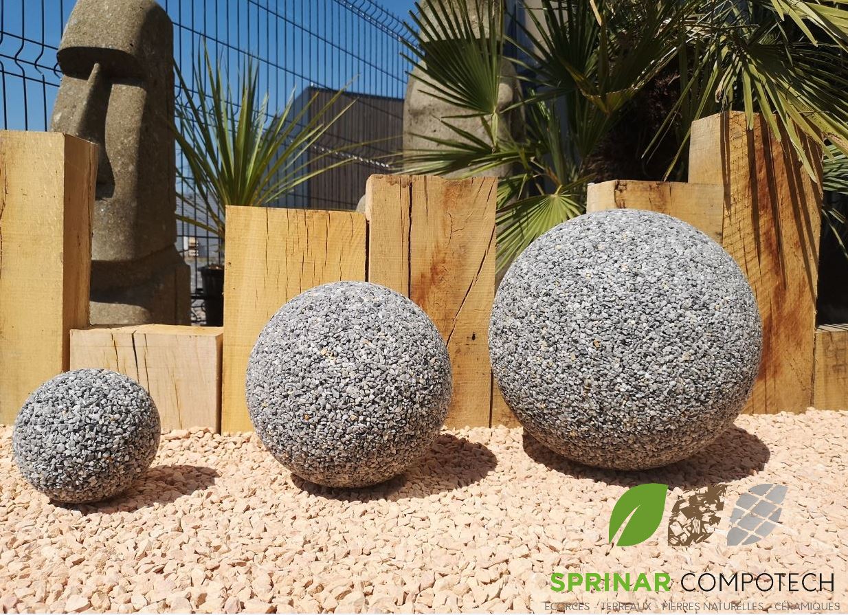 Boules décoratives en résine Plateforme compostage et produits pour